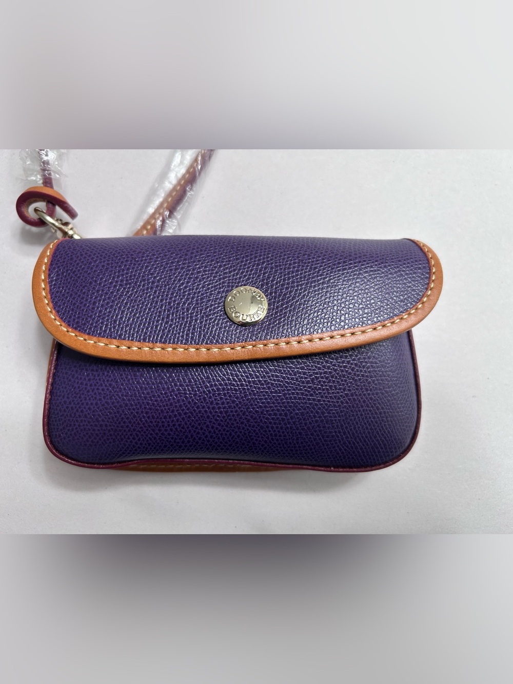 Dooney Small Purple Wristlet Pouch